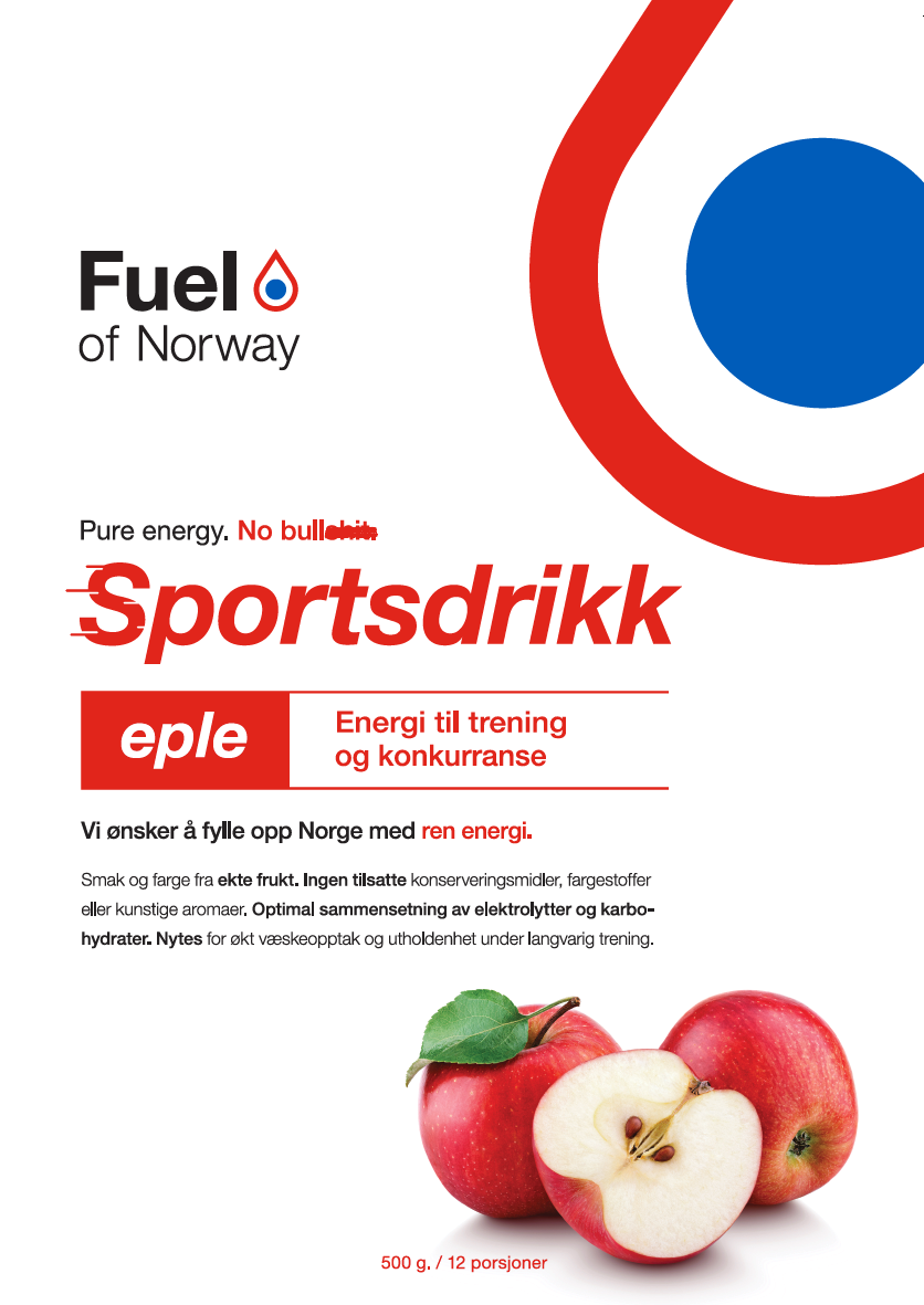 Sportsdrikke 0,5kg Eple