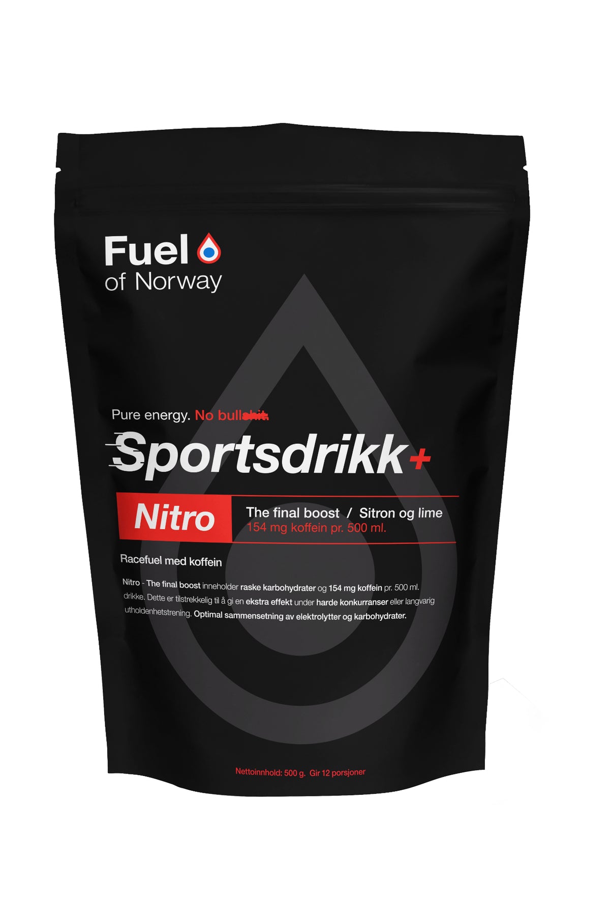 Sportsdrikke Nitro med koffein 0,5kg